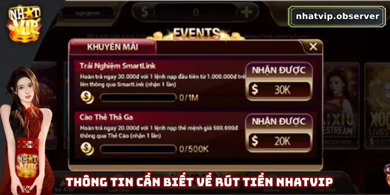 Vài thông tin người chơi cần biết về rút tiền Nhatvip